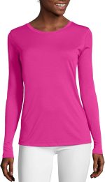 Hanes Women's Sport Cool Dri Long Sleeve Crewneck T-Shirt, Moisture-Wicking Performance Tee